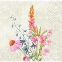 Duni Serviet Duni 33x33 cm 3-lag Floret,50 stk x 10 pk/krt