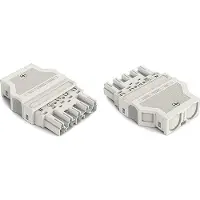 Wago 770-135 Stecker,mit Zugentlastungsgehäuse,5-polig,weiß 770135 - 25 Stück