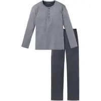 Schiesser Pyjama "selected premium inspiration" 2 tlg. mit praktischer Knopfleiste