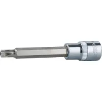 Ks Tools Werkzeuge-Maschinen GmbH 1/2 CHROMEplus Bit-Stecknuss Torx mit Stirnlochbohrung,lang, TB50, auf Hä