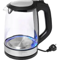 Exquisit WK 3501 swg | 2 Liter Wasserkocher | Abschaltautomatik | Wasserstandsanzeige | schwarz