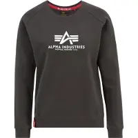 Alpha industries Sweater "New Basic Sweatshirt BL W", Damen, Gr. XS, grau (vintage grau), Obermaterial: 80% Baumwolle, 20% Polyester, regular fit, Sweatshirts Sweater