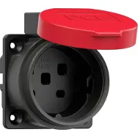 Pce Schutzkontaktsteckdose Schweizer Standard T25 16A IP55 (rot)