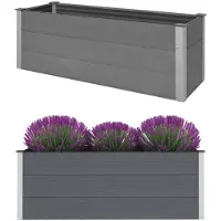 vidaXL Garten-Hochbeet WPC 150 x 50 x 54 cm Grau