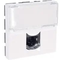 Legrand Multimedia-Steckdose Weiß - RJ 45 - 2 Module - Für Cat 6 Kabel - Mosaic -