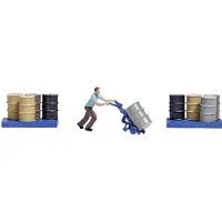 Busch H0 ActionSet Fasswagen