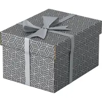 Esselte 628281, Aufbewahrungsbox, Grau, Rechteckig, Karton, Muster, Indoor