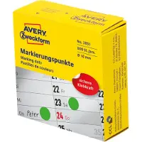 Avery 3851, Grün, Rund, Dauerhaft, Universal, Matte, 1 cm