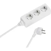 Vivanco ViVancoE3 W15, 3 AC-Ausgänge, Typ F, 230 V, Weiß, 1,4 m, 1 Stück(e)