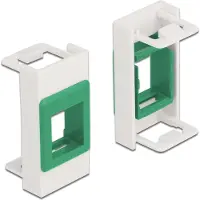 DeLOCK Easy 45 Modul Keystone Halterung 22,5 x 45 mm, weiss / grün