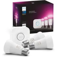 Philips Hue White and Color Starterset E27 3er-Pack + Bridge