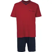 Götzburg Shorty "Manhattan" 2 tlg. Kurzarm, V-Ausschnitt, kurze Hose, Baumwolle, weich