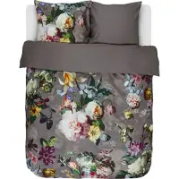 Essenza Fleur Taupe Bettwäsche 2p set 200x200+2 Kissenbezüge