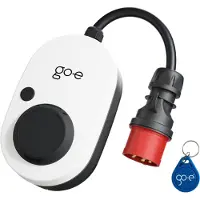 Go-e Gemini flex - Weiß - Wand - Schwarz - Typ 2 - IT - TN - TT - IP55