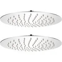 vidaXL Regenduschköpfe 2 Stk. Edelstahl Ø 25 cm