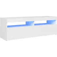 vidaXL TV-Schrank mit LED-Leuchten Weiß 120x35x40 cm