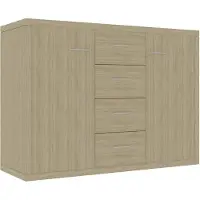 vidaXL Sideboard Sonoma-Eiche 88x30x65 cm Holzwerkstoff