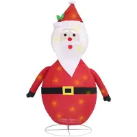 vidaXL Weihnachtsdeko Weihnachtsmann LED Luxus-Stoff 120 cm