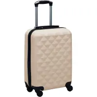 vidaXL Hartschalen-Trolley Golden ABS