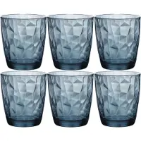 Bormioli Rocco Tumbler Diamond Ocean Blue 300 ml (6er-Set)