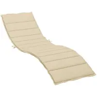 vidaXL Sonnenliegen-Auflage Beige 200x50x3 cm Oxford-Gewebe