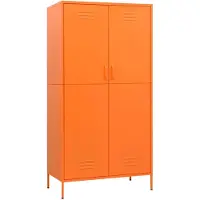 vidaXL Kleiderschrank Orange 90x50x180 cm Stahl