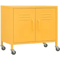 vidaXL Lagerschrank Senfgelb 60x35x56 cm Stahl