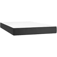 vidaXL Taschenfederkernmatratze Mittel Schwarz 120x200x20 cm Kunstleder