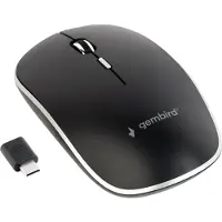Gembird Silent wireless optical mouse - USB-C receivcer - Maus (Schwarz) MUSW-4BSC-01