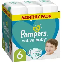 Pampers Diapers AB Size 6, 13-18kg, 128pcs