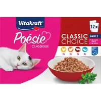 Vitakraft Poésie Classique Classic Choice in Sauce Nassfutter Katze (12 x 85 g)