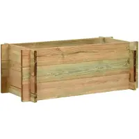 vidaXL Pflanzkübel Hochbeet Kiefernholz Imprägniert 80 cm