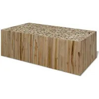 vidaXL Couchtisch Echtes Teakholz 90x50x30 cm