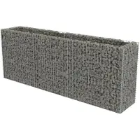 vidaXL Gabionen-hochbeet Aus Verzinktem Stahl 270x50x100 Cm