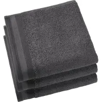 De Witte Lietaer Handtuch Contessa Dark Grey (50 x 100 cm)(3er Set)