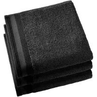De Witte Lietaer Handtücher Contessa Black (50 x 100 cm) (3er Set)