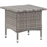 vidaXL Beistelltisch Grau 50x50x47 cm Poly Rattan