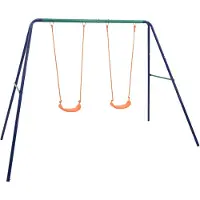 vidaXL Schaukelset mit 2 Sitzen Stahl