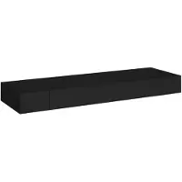 vidaXL - Schwebendes Wandregal mit Schublade - 80x25x8 cm - Schwarz