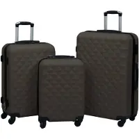 vidaXL Hartschalen-Trolley-Set 3 Stk. Anthrazit ABS