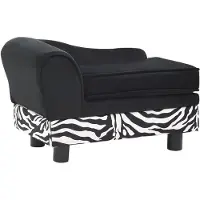 vidaXL Hundesofa Schwarz 57x34x36 cm Plüsch