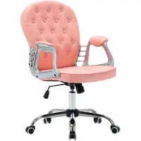 vidaXL Bürodrehstuhl Rosa Kunstleder