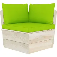 vidaXL Garten-Paletten-Ecksofa mit Kissen Imprägniertes Fichtenholz