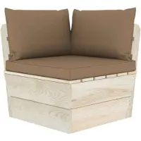 vidaXL Garten-Paletten-Ecksofa mit Kissen Imprägniertes Fichtenholz
