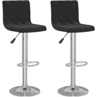 vidaXL Barhocker 2 Stk. Schwarz Samt