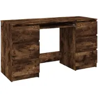 vidaXL Schreibtisch Räuchereiche 140x50x77 cm Holzwerkstoff