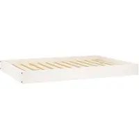 vidaXL Hundebett Weiß 101,5x74x9 cm Massivholz Kiefer