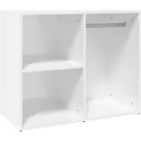 vidaXL Regal für Schminktisch Hochglanz-Weiß 80x40x65 cm Holzwerkstoff