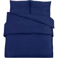 vidaXL Bettwäsche-Set Marineblau 200x200 cm Baumwolle