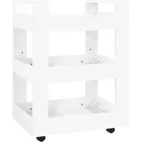 vidaXL Küchenwagen Weiß 60x45x80 cm Holzwerkstoff
